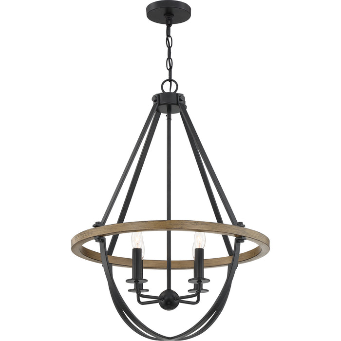 Quoizel BRL2823EK Four Light Pendant, Earth Black