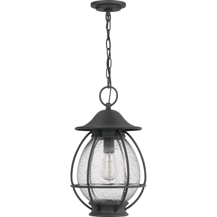 Quoizel BST1911MB One Light Outdoor Hanging Lantern, Mottled Black