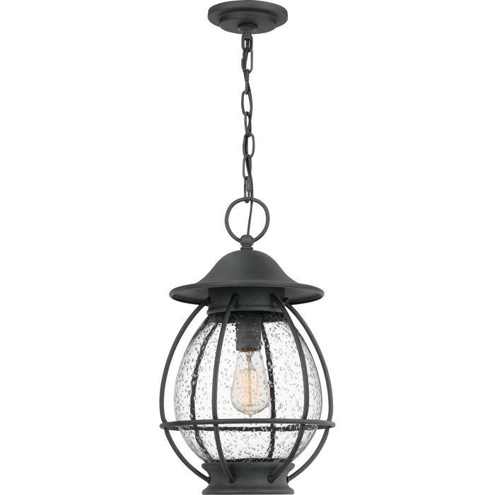 Quoizel BST1911MB One Light Outdoor Hanging Lantern, Mottled Black