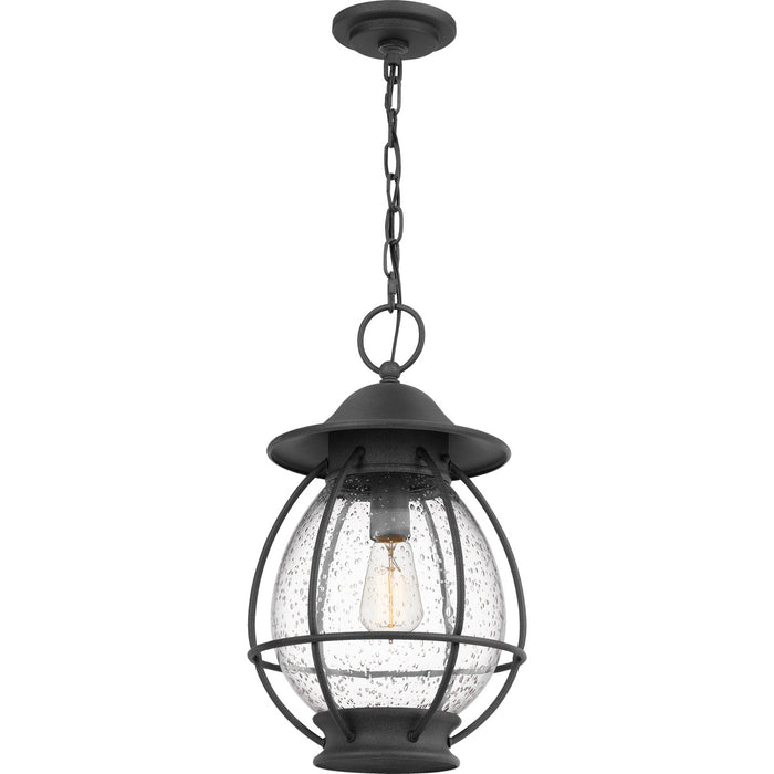 Quoizel BST1911MB One Light Outdoor Hanging Lantern, Mottled Black