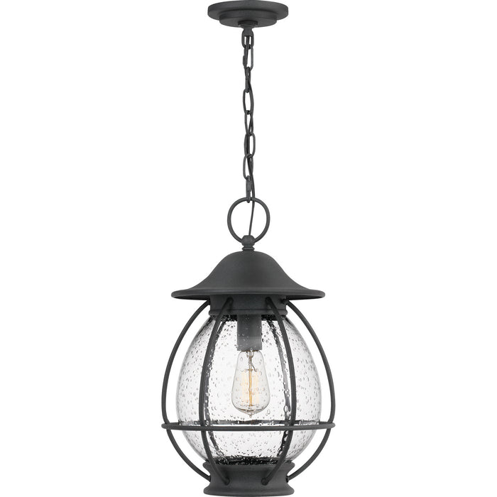 Quoizel BST1911MB One Light Outdoor Hanging Lantern, Mottled Black