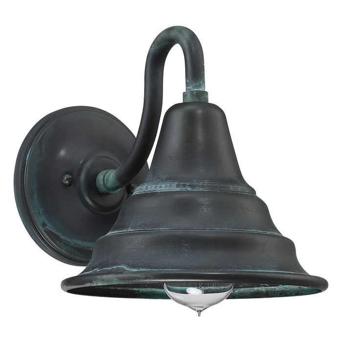 Quoizel CML8409AGV One Light Outdoor Wall Lantern, Aged Verde