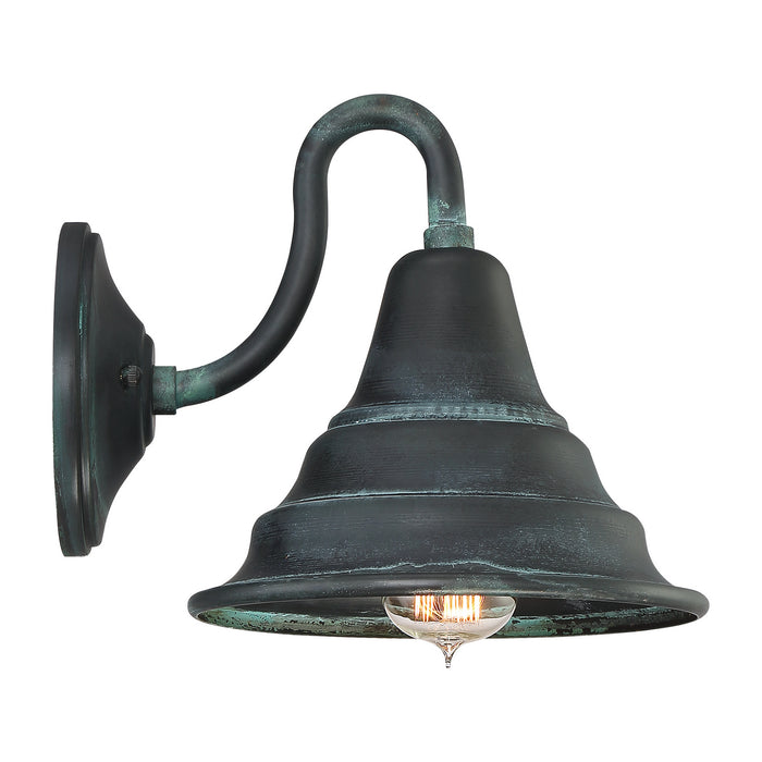 Quoizel CML8409AGV One Light Outdoor Wall Lantern, Aged Verde