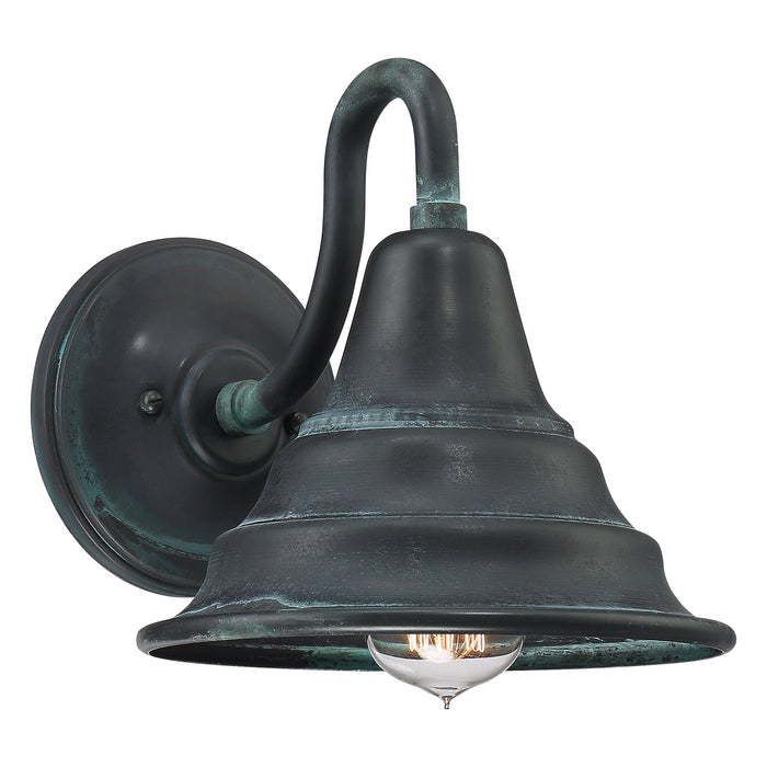 Quoizel CML8409AGV One Light Outdoor Wall Lantern, Aged Verde