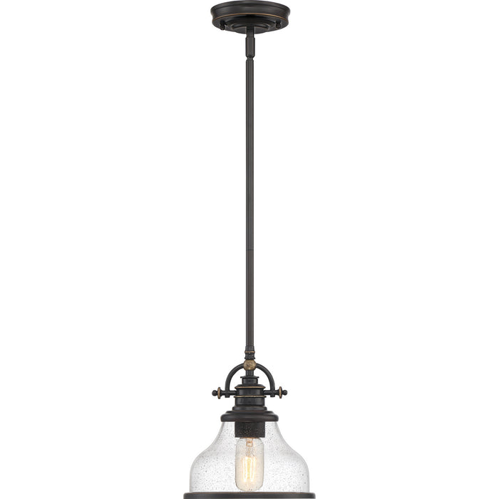 Quoizel GRTS1508PN One Light Mini Pendant, Palladian Bronze