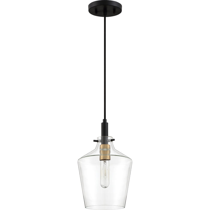 Quoizel JUN1508EK One Light Mini Pendant, Earth Black