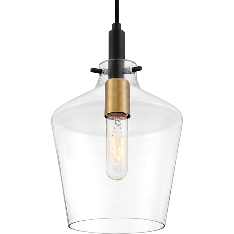 Quoizel JUN1508EK One Light Mini Pendant, Earth Black