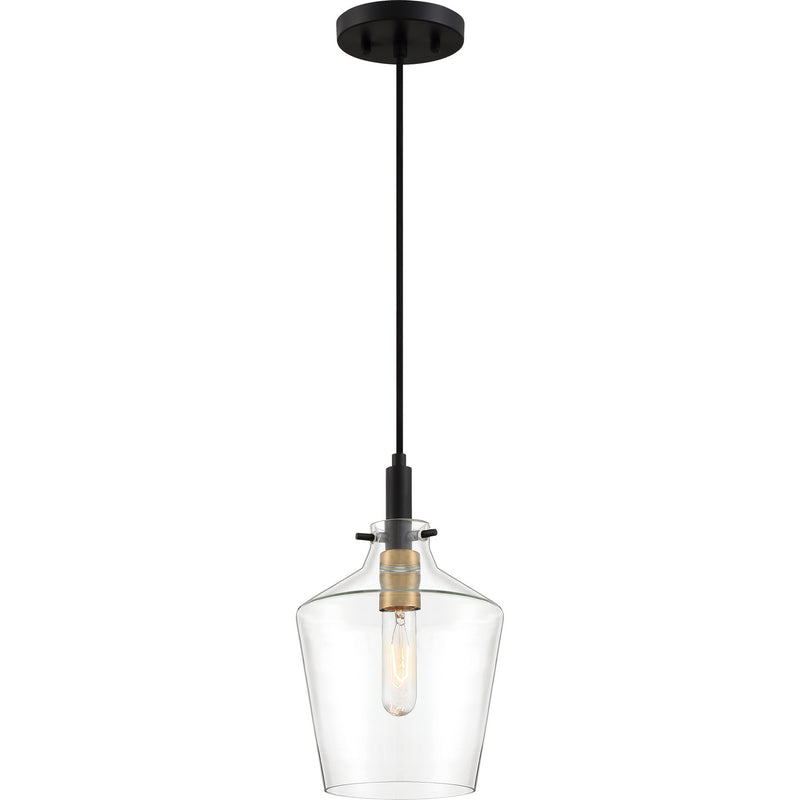 Quoizel JUN1508EK One Light Mini Pendant, Earth Black
