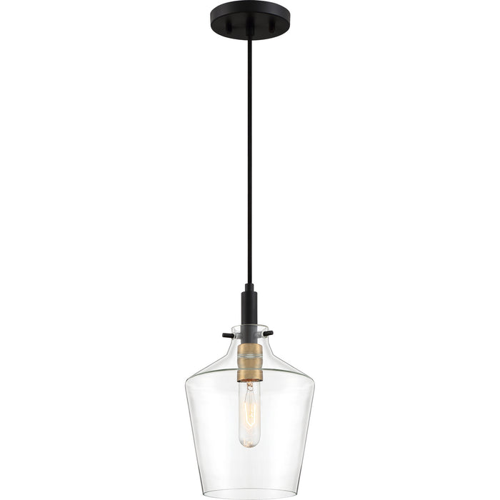 Quoizel JUN1508EK One Light Mini Pendant, Earth Black