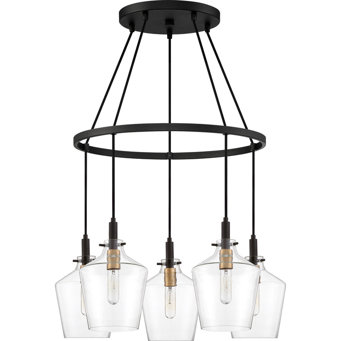 Quoizel JUN5005EK Five Light Chandelier, Earth Black