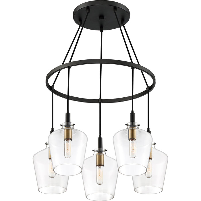 Quoizel JUN5005EK Five Light Chandelier, Earth Black