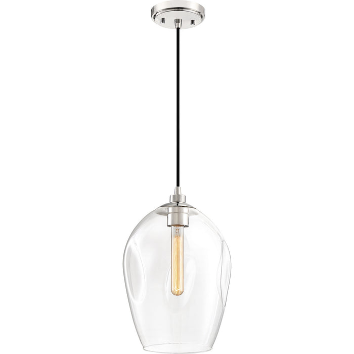 Quoizel NGA1510PK One Light Mini Pendant, Polished Nickel