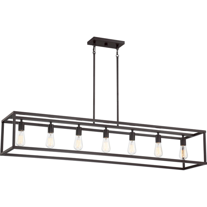 Quoizel NHR752WT Seven Light Island Chandelier, Western Bronze