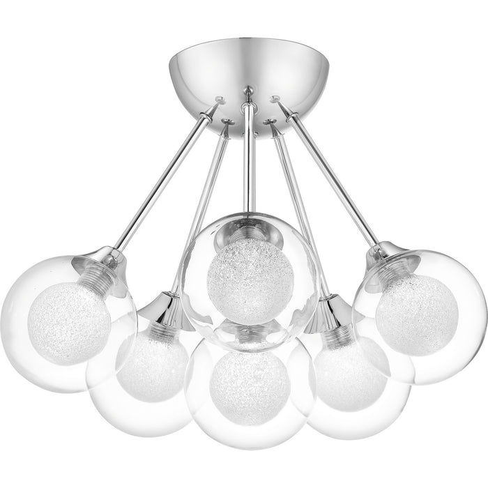 Quoizel PCSB1716C Six Light Semi Flush Mount, Polished Chrome