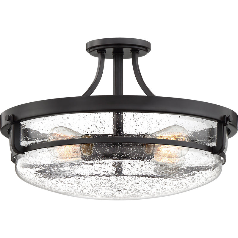 Quoizel QF3419PN Four Light Semi-Flush Mount, Palladian Bronze