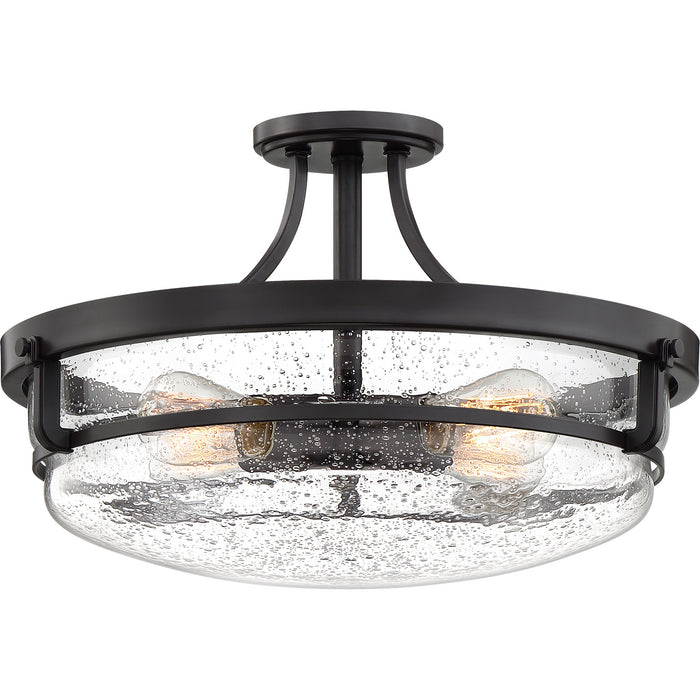 Quoizel QF3419PN Four Light Semi-Flush Mount, Palladian Bronze