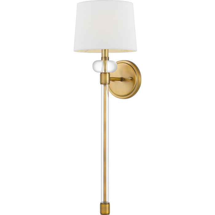 Quoizel QW4071WS One Light Wall Sconce, Weathered Brass