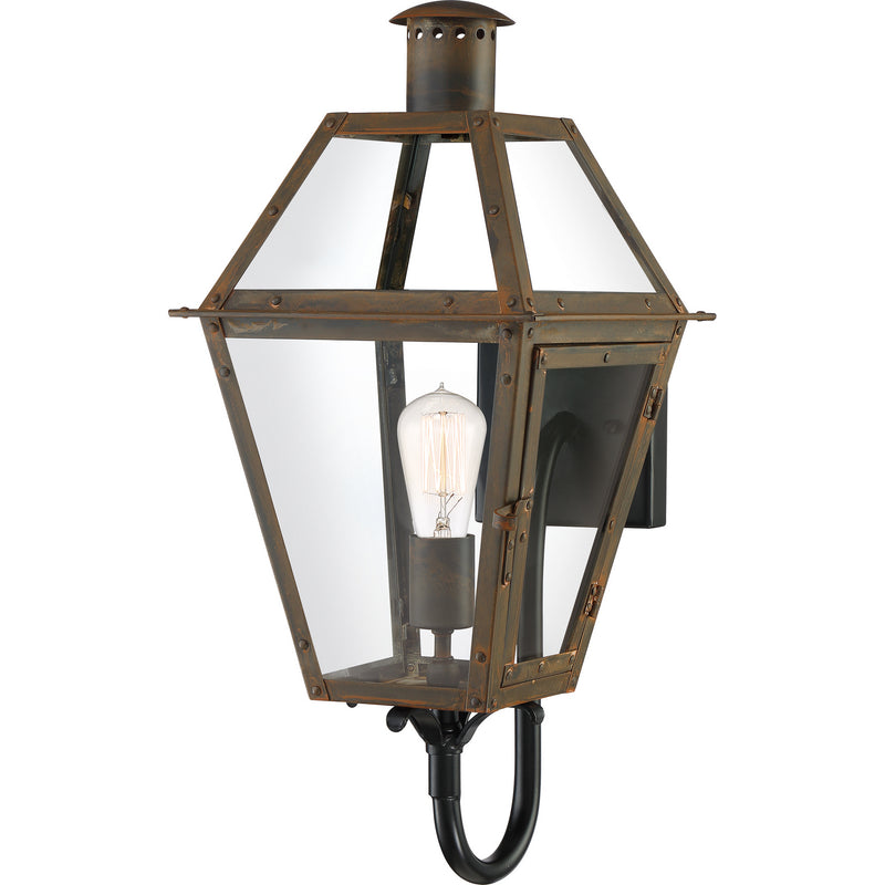Quoizel RO8410IZ One Light Outdoor Wall Lantern, Industrial Bronze