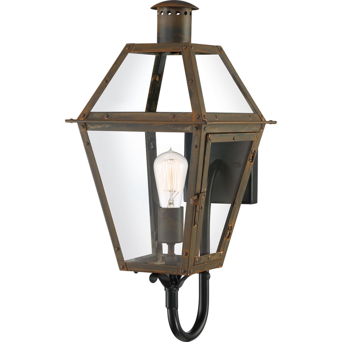 Quoizel RO8410IZ One Light Outdoor Wall Lantern, Industrial Bronze