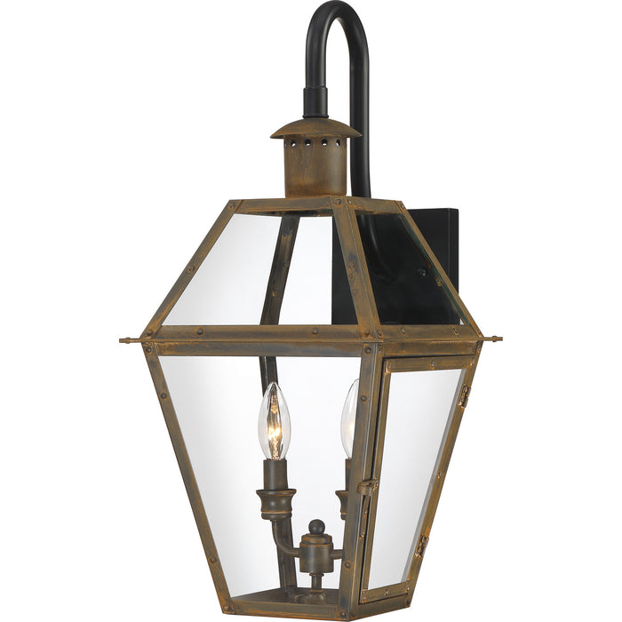 Quoizel RO8411IZ Two Light Outdoor Wall Lantern, Industrial Bronze