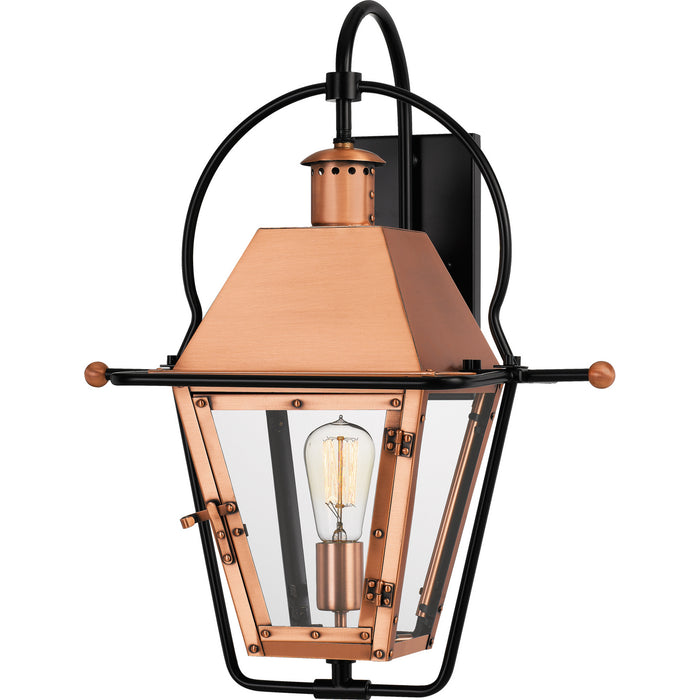 Quoizel RO8418AC One Light Outdoor Wall Lantern, Aged Copper
