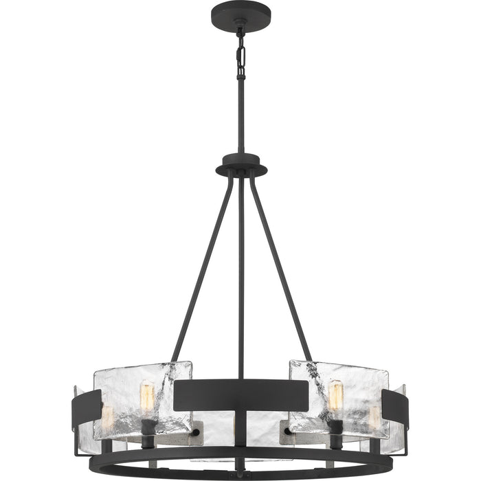 Quoizel STM5005BA Five Light Chandelier, Royal Ebony