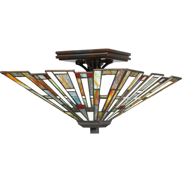Quoizel TFMK1714VA Two Light Flush Mount, Valiant Bronze