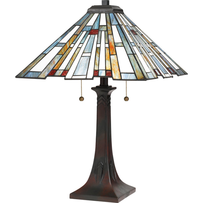 Quoizel TFMK6325VA Two Light Table Lamp, Valiant Bronze