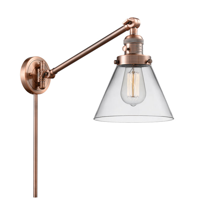 Innovations 237-AC-G42 One Light Swing Arm Lamp, Antique Copper