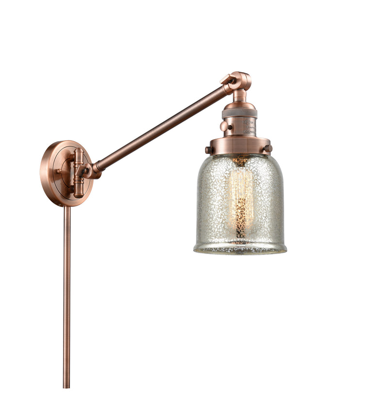 Innovations 237-AC-G58 One Light Swing Arm Lamp, Antique Copper