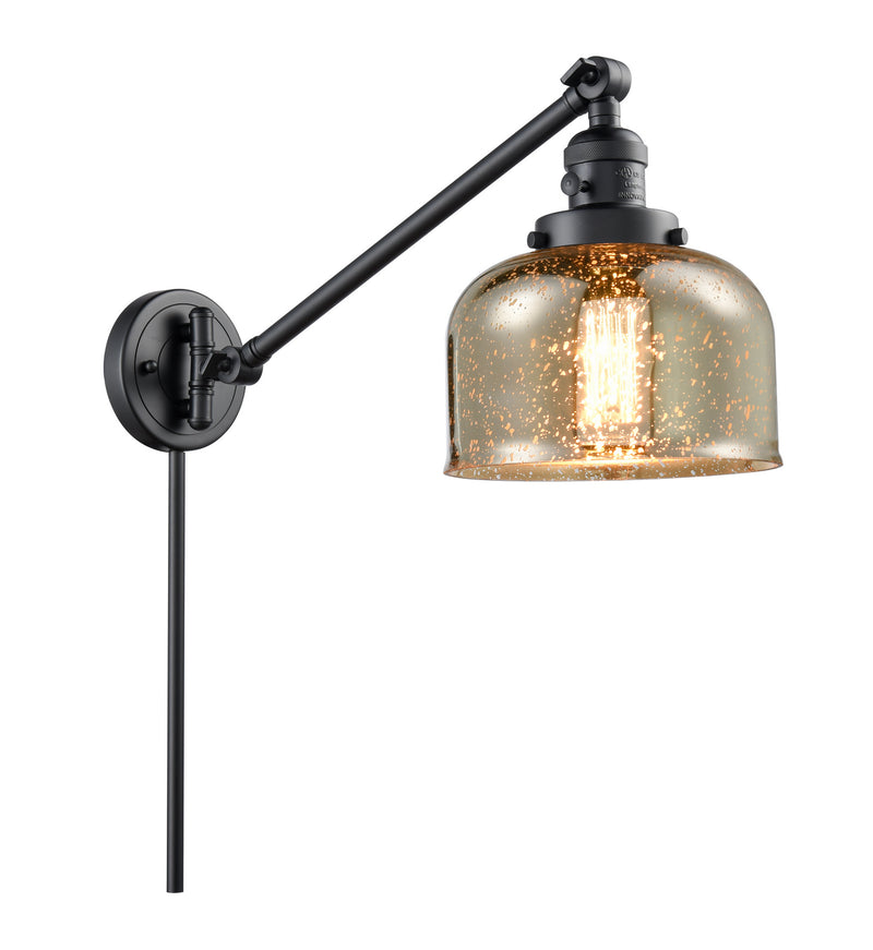 Innovations 237-BK-G78 One Light Swing Arm Lamp, Matte Black