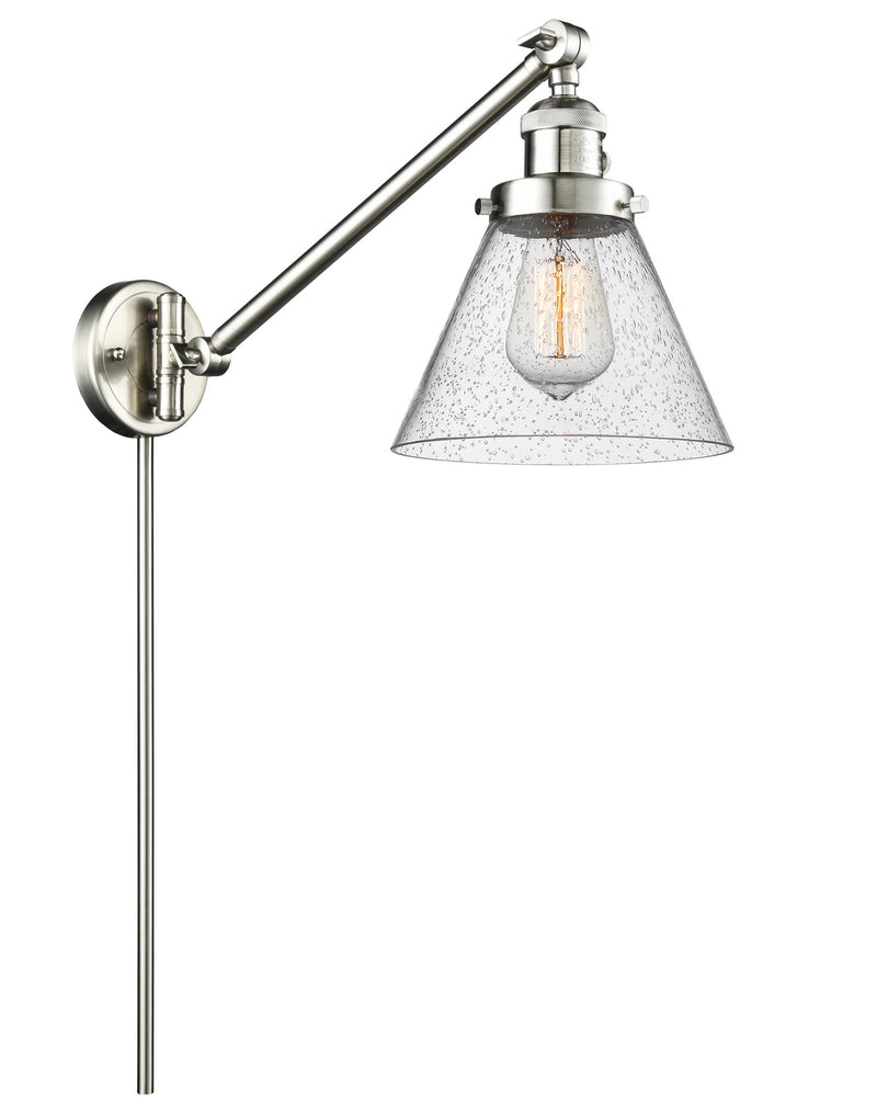 Innovations 237-SN-G44 One Light Swing Arm Lamp, Brushed Satin Nickel