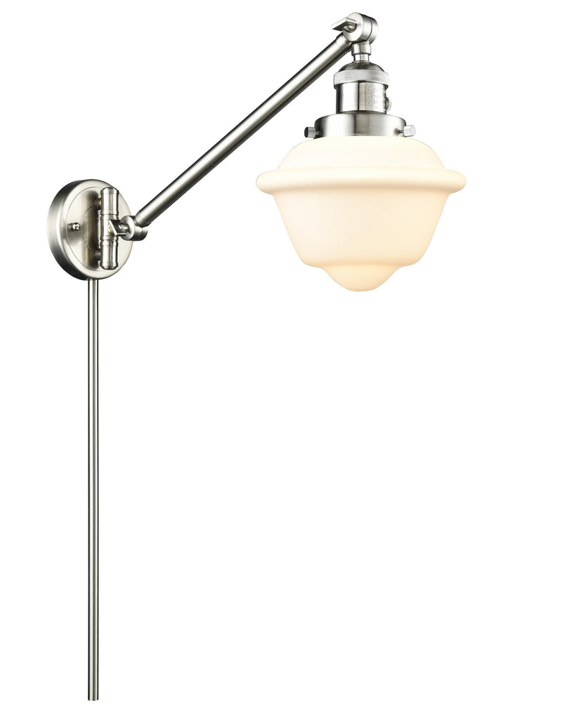 Innovations 237-SN-G531 One Light Swing Arm Lamp, Brushed Satin Nickel