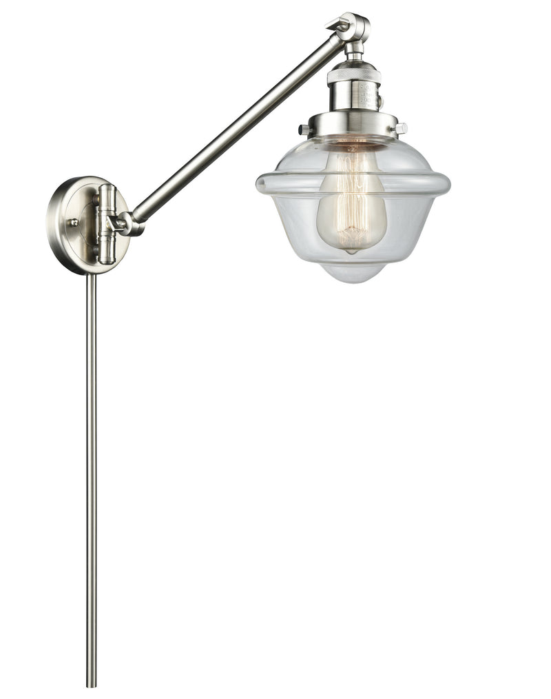 Innovations 237-SN-G532 One Light Swing Arm Lamp, Brushed Satin Nickel