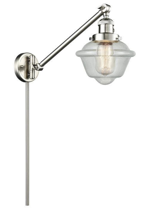 Innovations 237-SN-G534 One Light Swing Arm Lamp, Brushed Satin Nickel