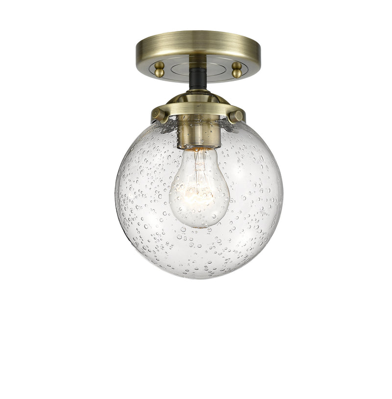Innovations 284-1C-BAB-G204-6 One Light Semi-Flush Mount, Black Antique Brass
