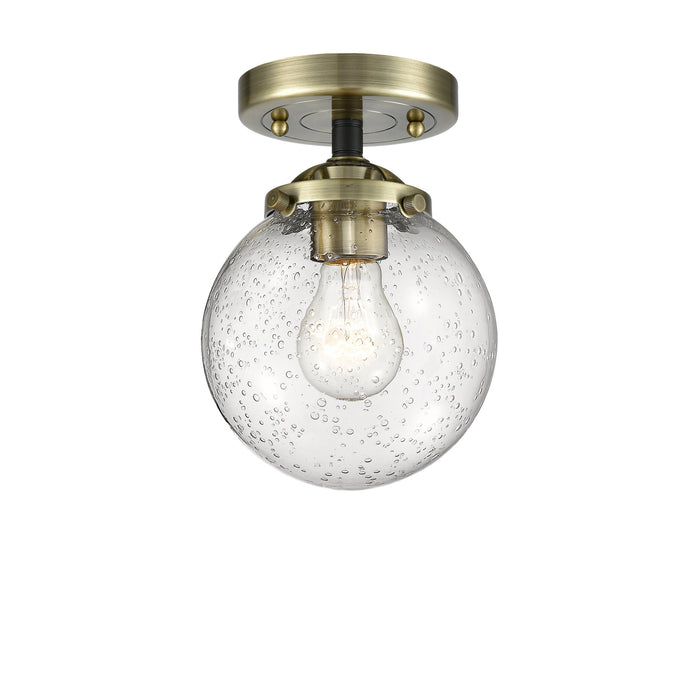 Innovations 284-1C-BAB-G204-6 One Light Semi-Flush Mount, Black Antique Brass