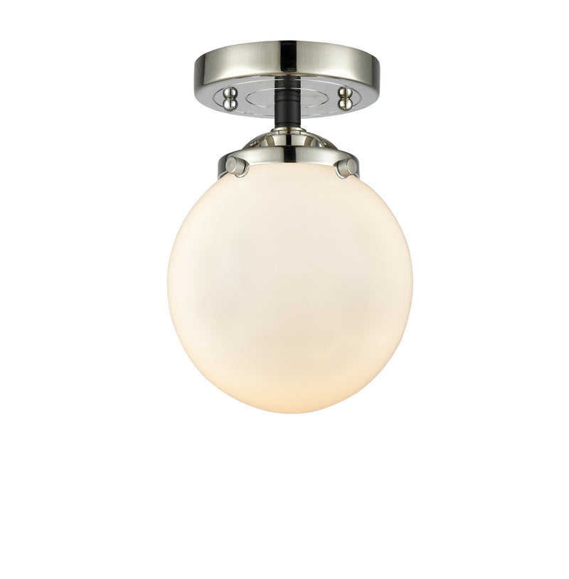 Innovations 284-1C-BPN-G201-6 One Light Semi-Flush Mount, Black Polished Nickel