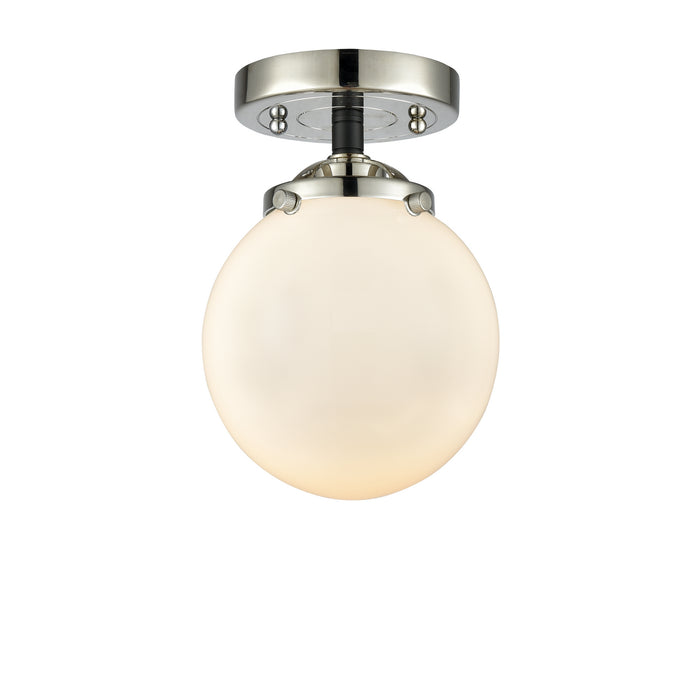 Innovations 284-1C-BPN-G201-6 One Light Semi-Flush Mount, Black Polished Nickel