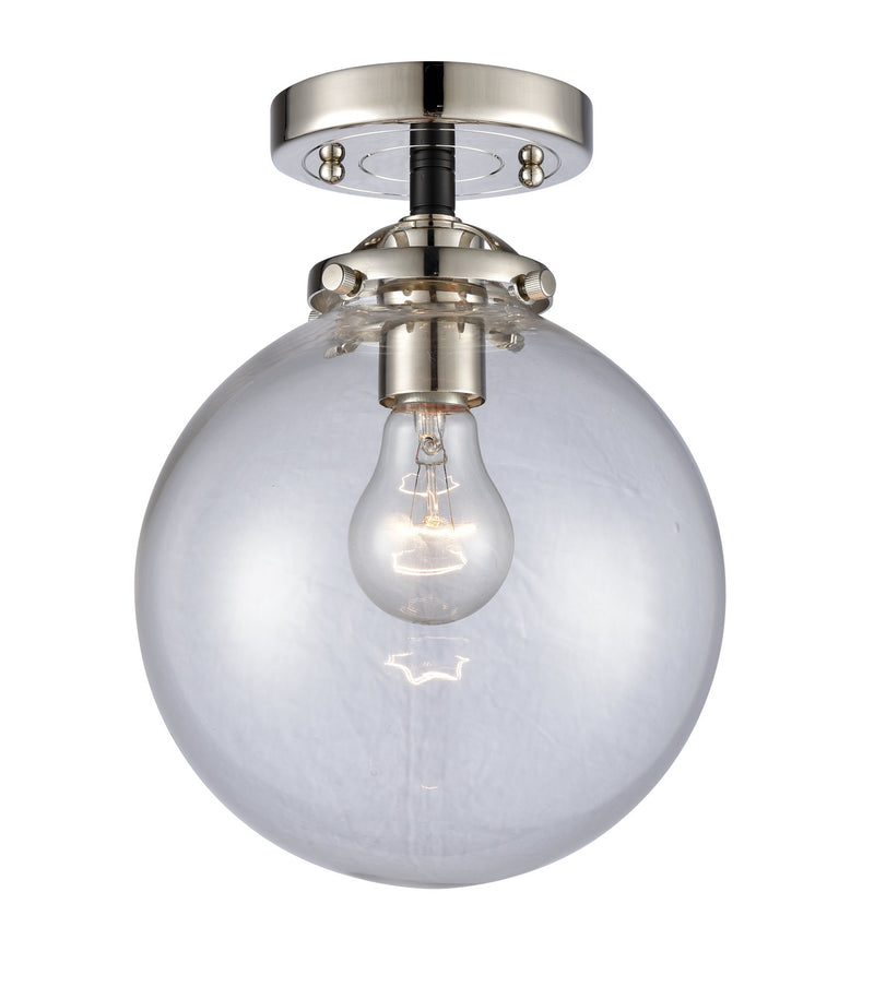 Innovations 284-1C-BPN-G202-8 One Light Semi-Flush Mount, Black Polished Nickel