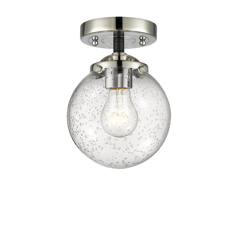 Innovations 284-1C-BPN-G204-6 One Light Semi-Flush Mount, Black Polished Nickel