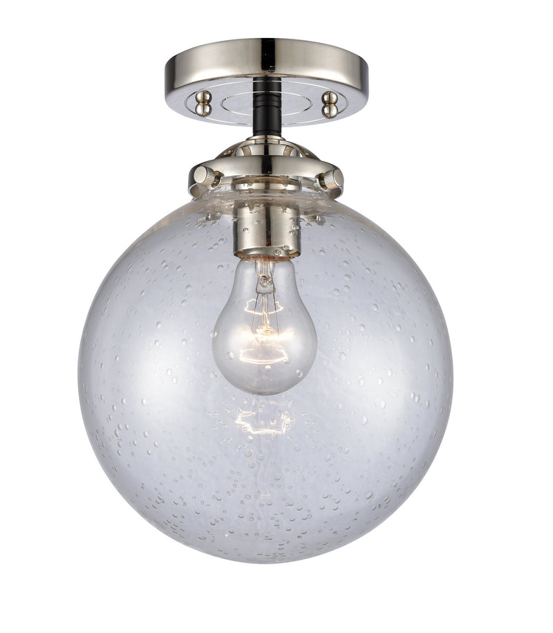 Innovations 284-1C-BPN-G204-8 One Light Semi-Flush Mount, Black Polished Nickel