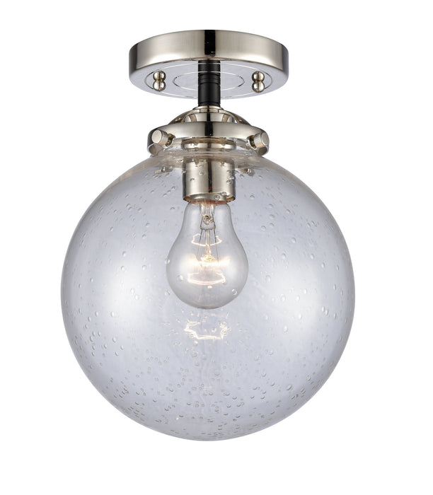 Innovations 284-1C-BPN-G204-8 One Light Semi-Flush Mount, Black Polished Nickel