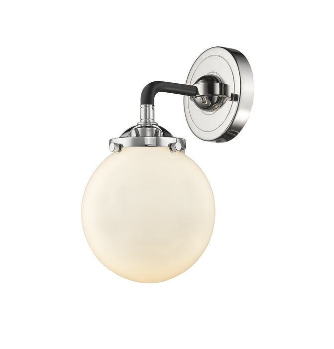 Innovations 284-1W-BPN-G201-6 One Light Wall Sconce, Black Polished Nickel