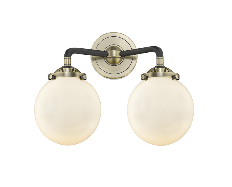 Innovations 284-2W-BAB-G201-6 Two Light Bath Vanity, Black Antique Brass