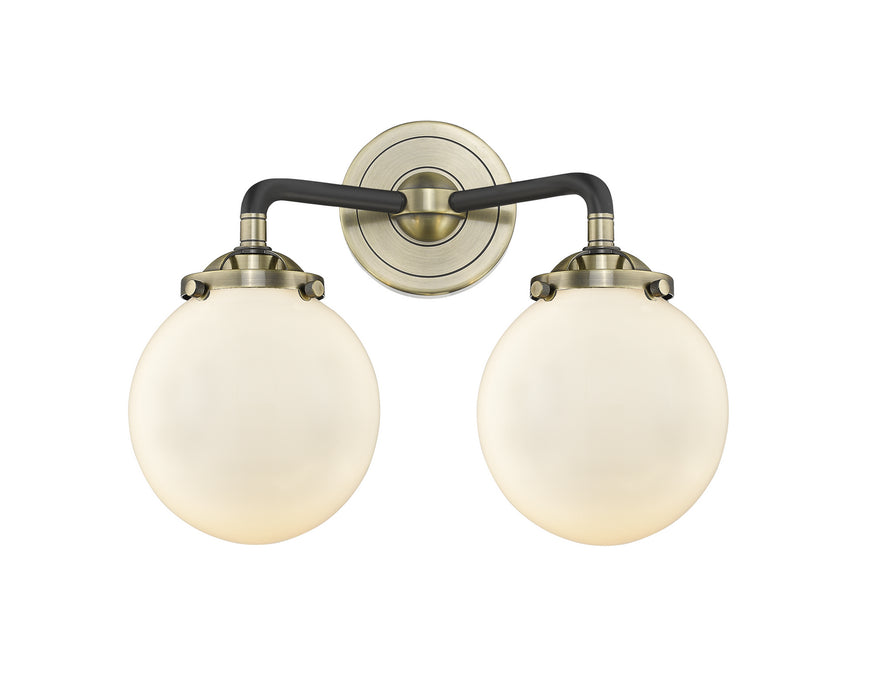 Innovations 284-2W-BAB-G201-6 Two Light Bath Vanity, Black Antique Brass