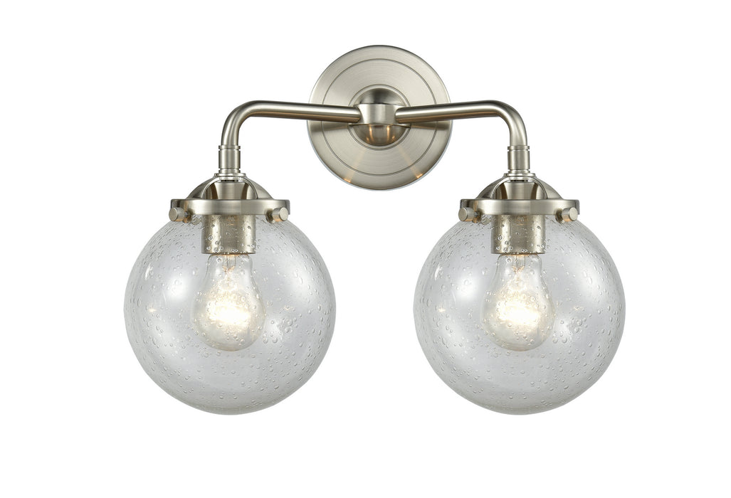 Innovations 284-2W-SN-G204-6 Two Light Bath Vanity, Brushed Satin Nickel