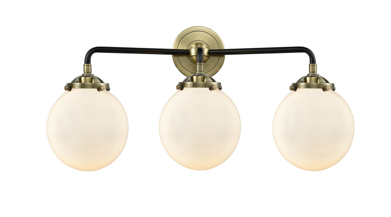 Innovations 284-3W-BAB-G201-6 Three Light Bath Vanity, Black Antique Brass