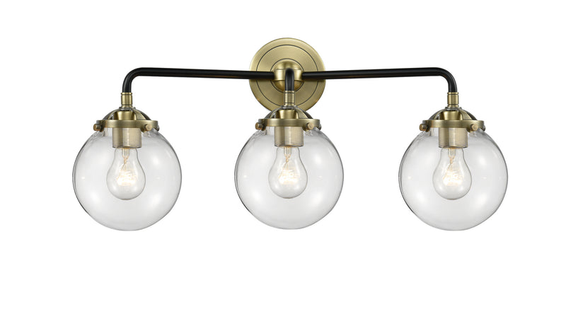 Innovations 284-3W-BAB-G202-6 Three Light Bath Vanity, Black Antique Brass