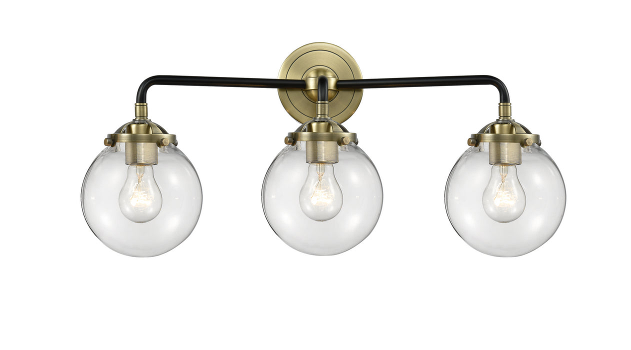 Innovations 284-3W-BAB-G202-6 Three Light Bath Vanity, Black Antique Brass